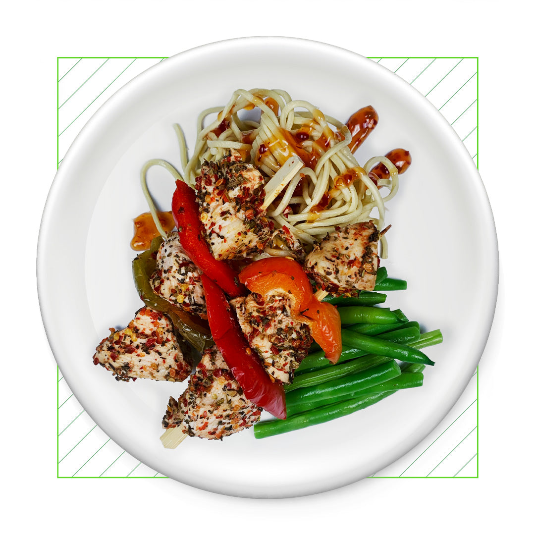 LEMON, CHILLI & PEPPER CHICKEN SKEWERS